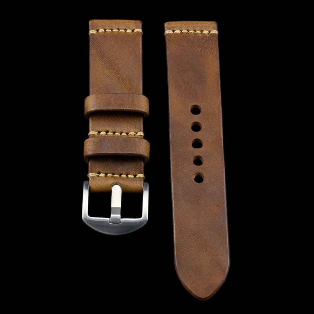 Leather Watch Strap, Vintage 402 | Italian Veg Tanned | For Apple Watch | Cozy Handmade