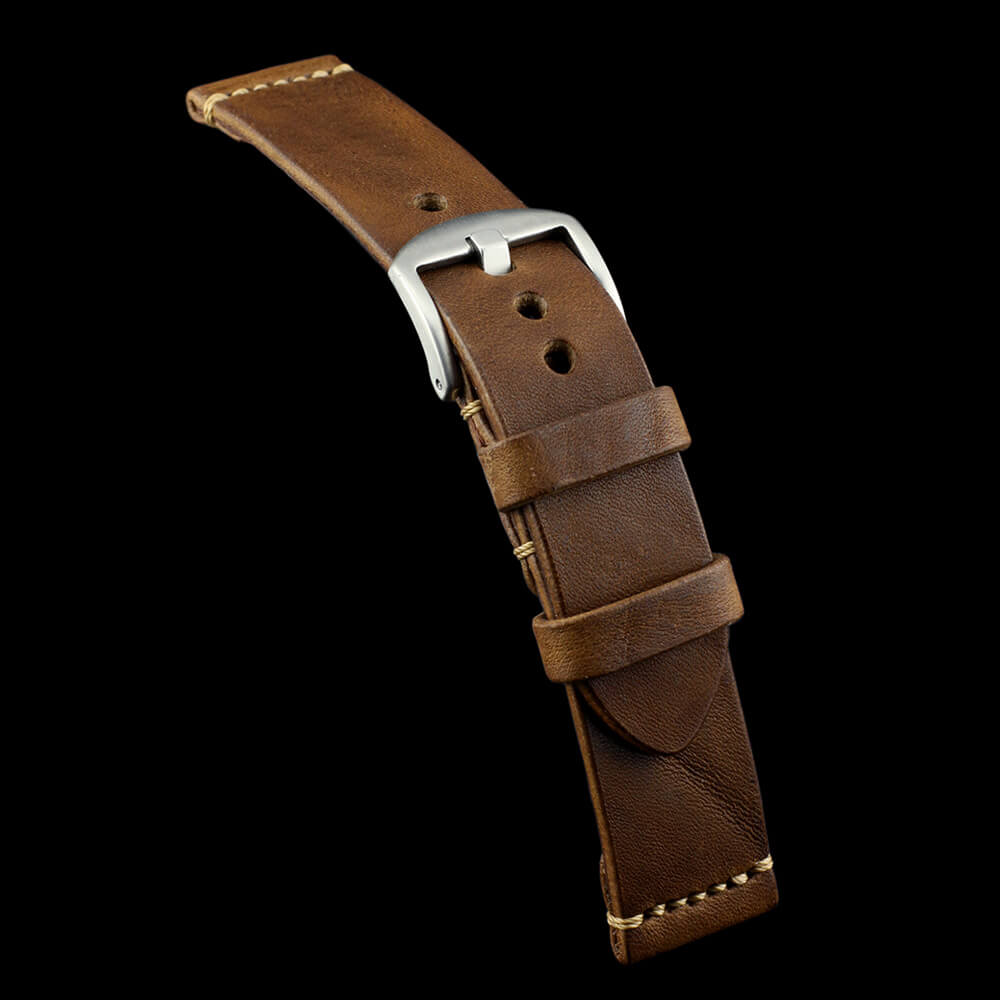 Leather Watch Strap, Vintage 402 | Minimalist Strap | Italian Veg Tanned | Cozy Handmade