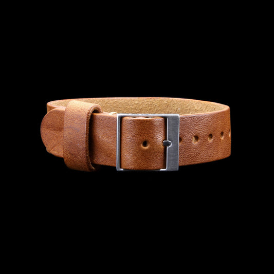 Leather Watch Strap, Classic RAF II Vintage 403 | Ladder Buckle | Full Grain Italian Vegetable-Tanned Leather | Cozy Handmade