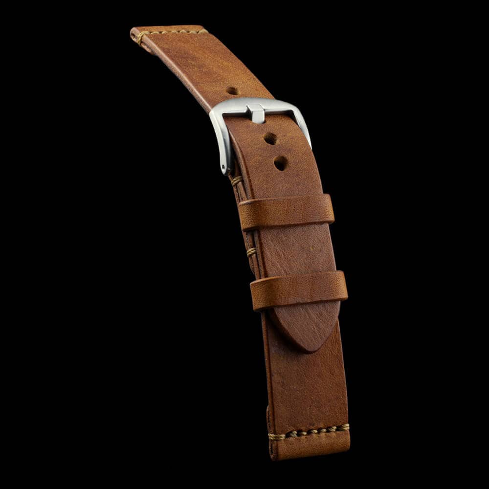 Leather Watch Strap, Vintage 403 | Minimalist Strap | Italian Veg Tanned | Cozy Handmade