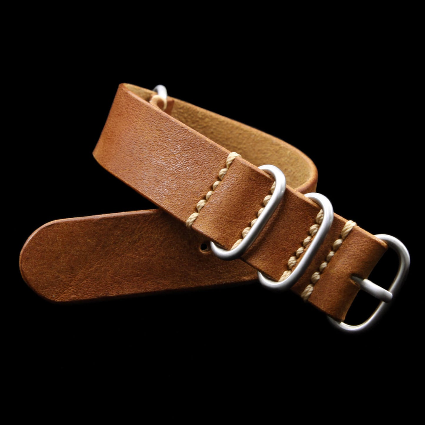 Leather Watch Strap, 4-Ring Vintage 403 | Italian Veg Tanned | Cozy Handmade