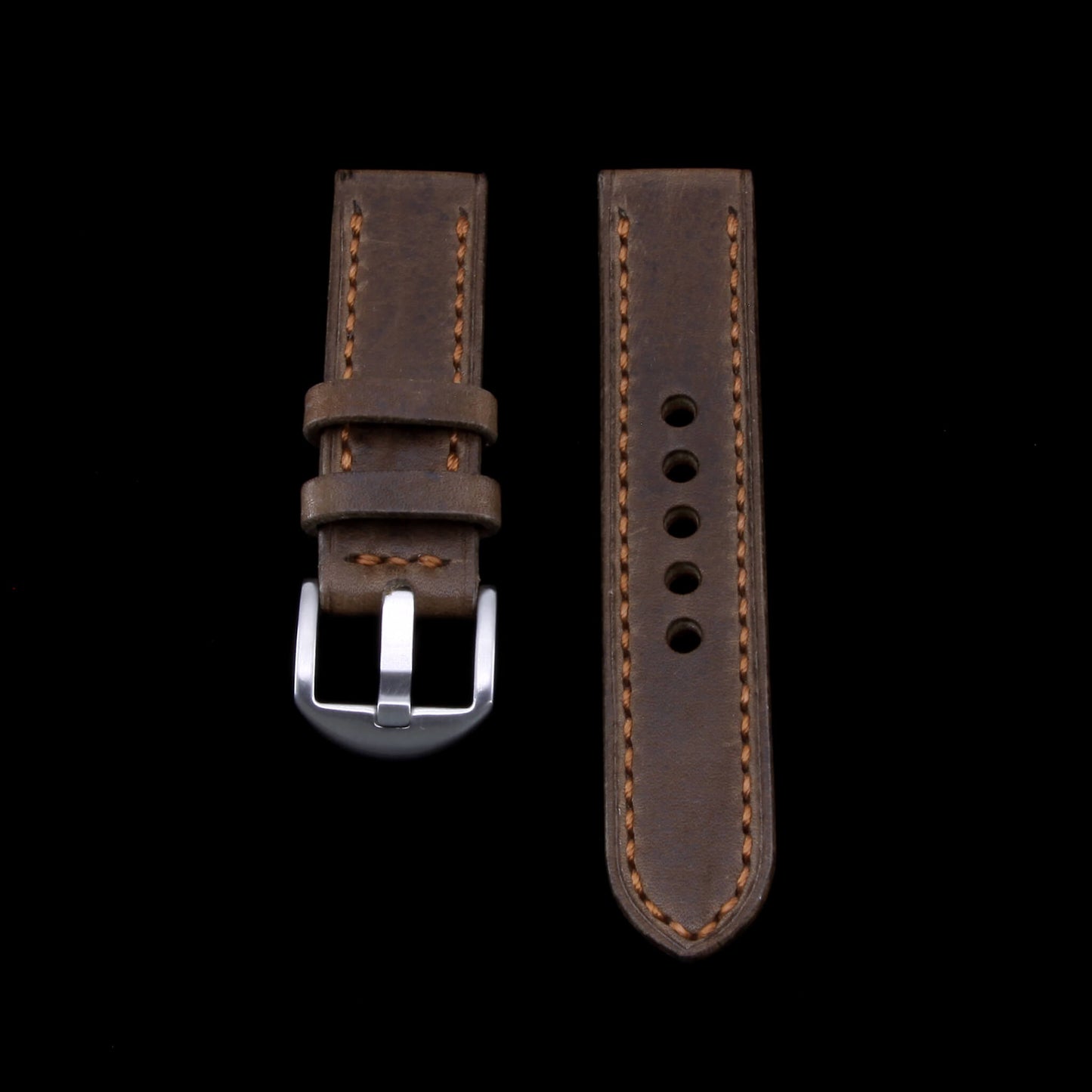 Leather Watch Strap, Vintage 404 |  Full Stitch | Full Grain Italian Veg Tanned | Cozy Handmade