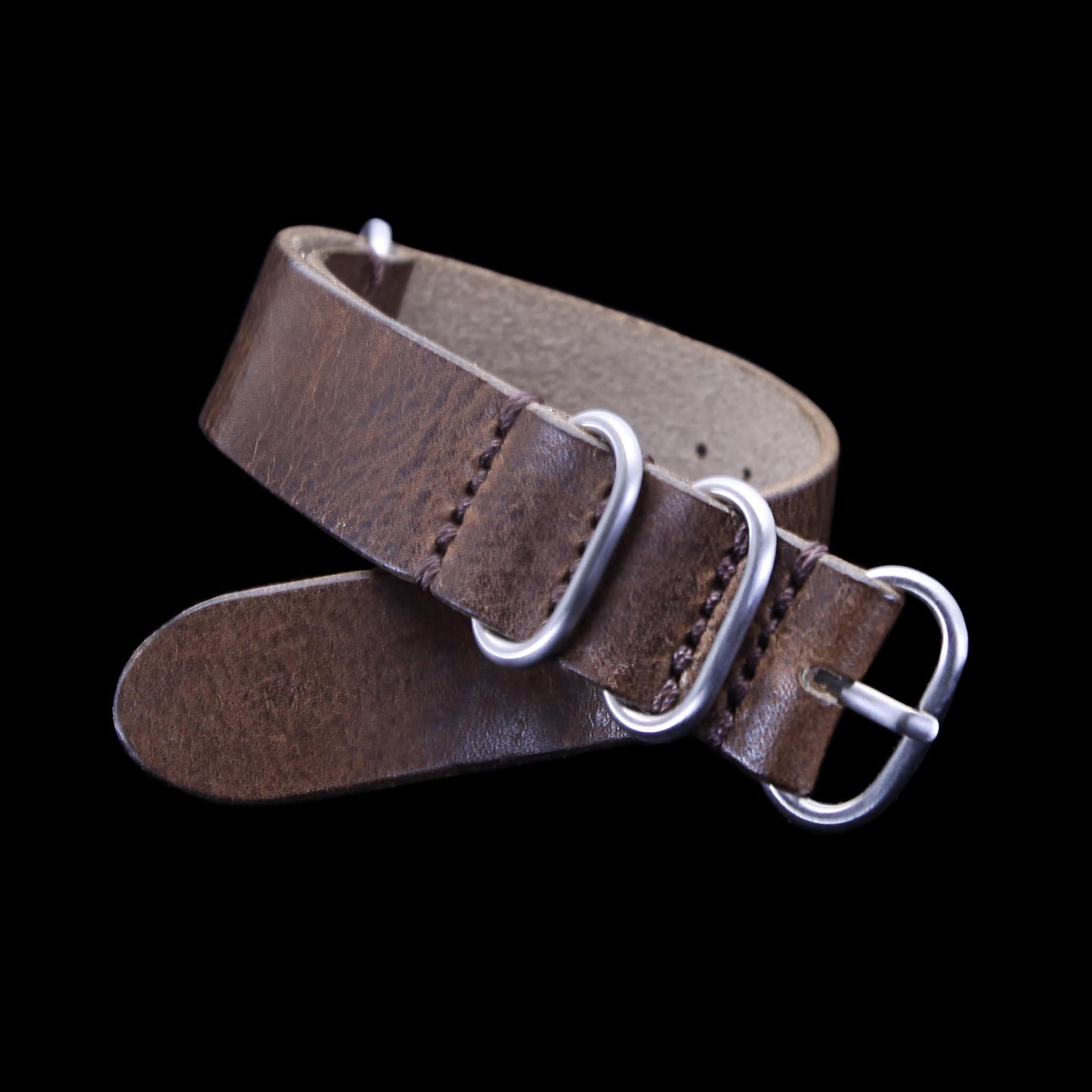 Leather Watch Strap, 4-Ring Vintage 404 | Full Grain Italian Veg Tanned | Cozy Handmade
