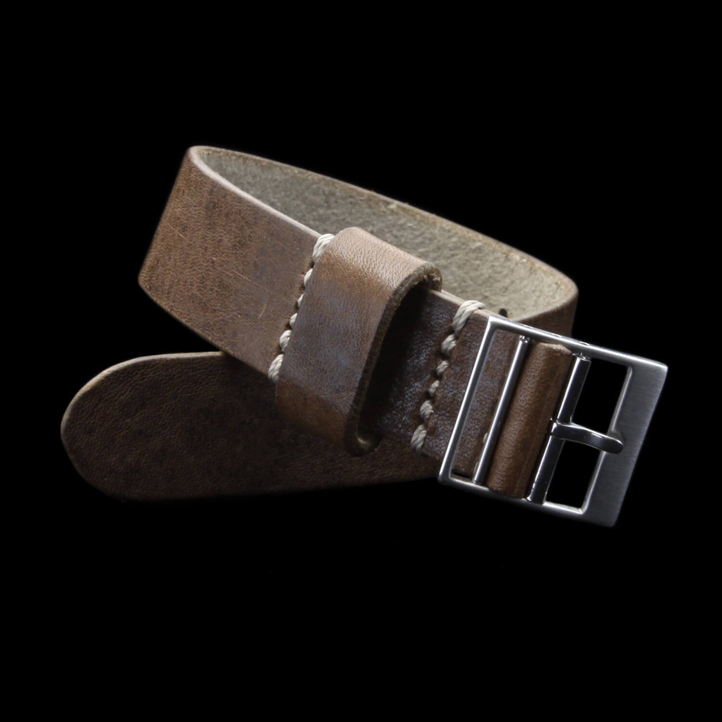 Leather Watch Strap, Classic RAF II Vintage 404 | Ladder Buckle | Full Grain Italian Vegetable-Tanned Leather | Cozy Handmade