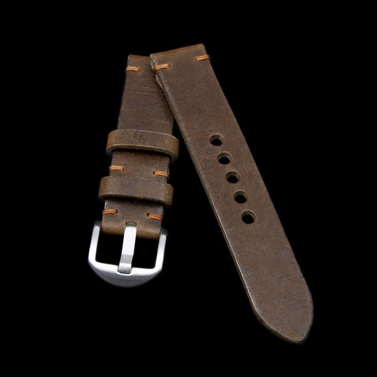 Leather Watch Strap, Vintage 404 | Italian Veg Tanned | Cozy Handmade
