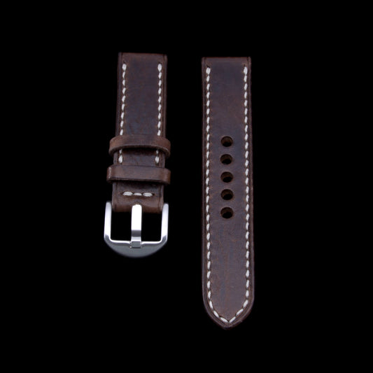 Leather Watch Strap, Vintage 405 |  Full Stitch | Full Grain Italian Veg Tanned | Cozy Handmade