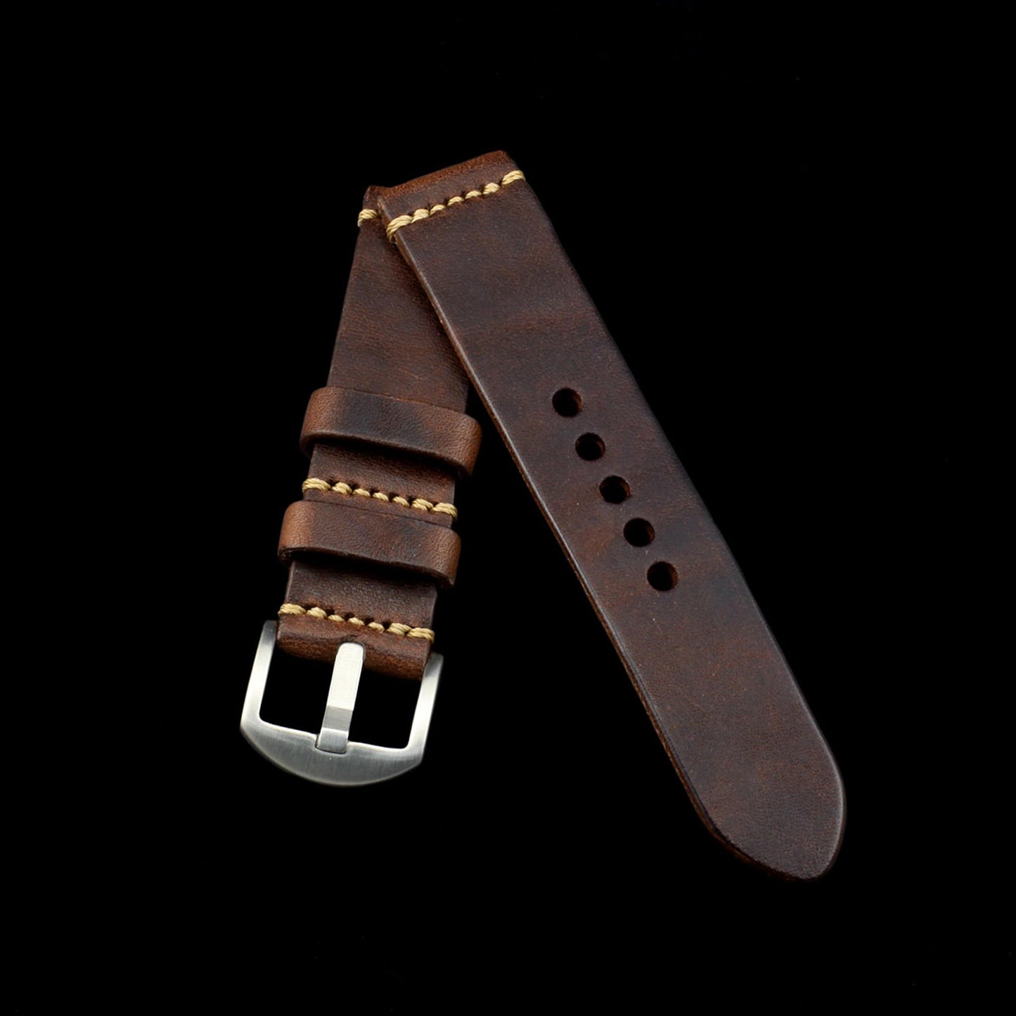 Leather Watch Strap, Vintage 405 | Minimalist Strap | Italian Veg Tanned | Cozy Handmade