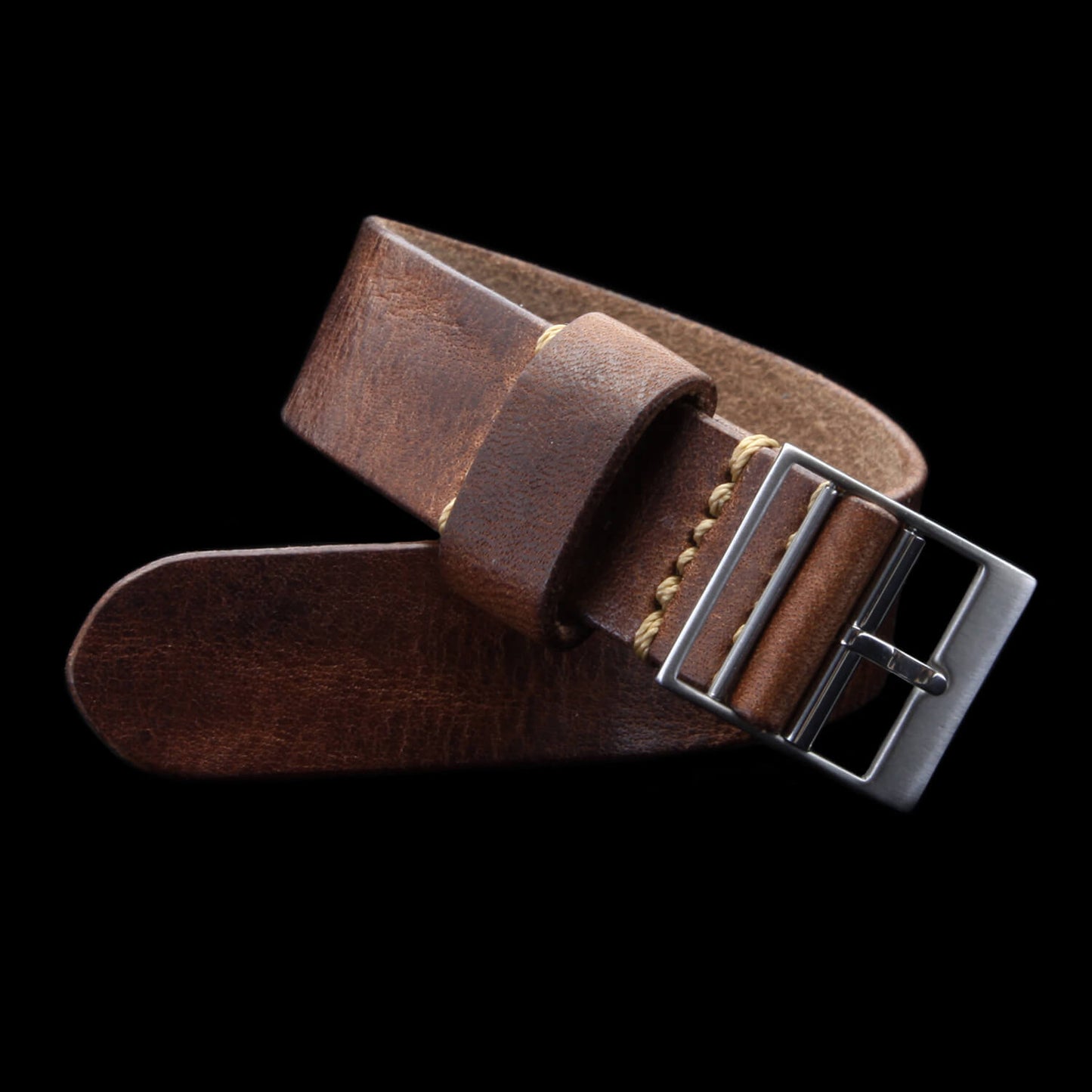 Leather Watch Strap, Classic RAF II Vintage 405 | Ladder Buckle | Full Grain Italian Vegetable-Tanned Leather | Cozy Handmade