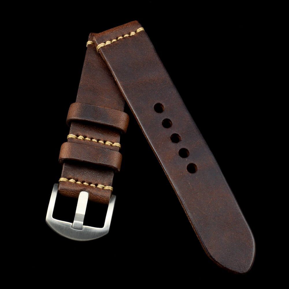 Leather Watch Strap, Vintage 405 | Italian Veg Tanned | For Apple Watch | Cozy Handmade