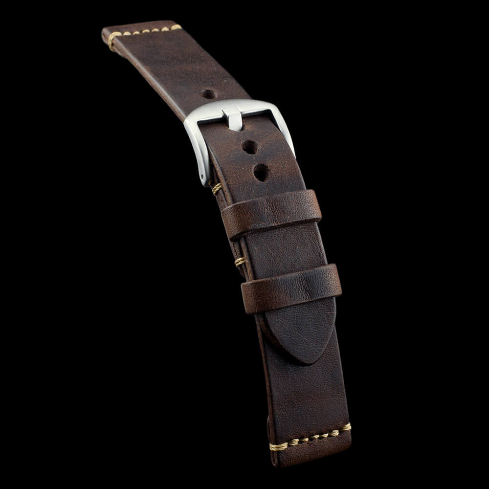 Leather Watch Strap, Vintage 405 | Minimalist Strap | Italian Veg Tanned | Cozy Handmade