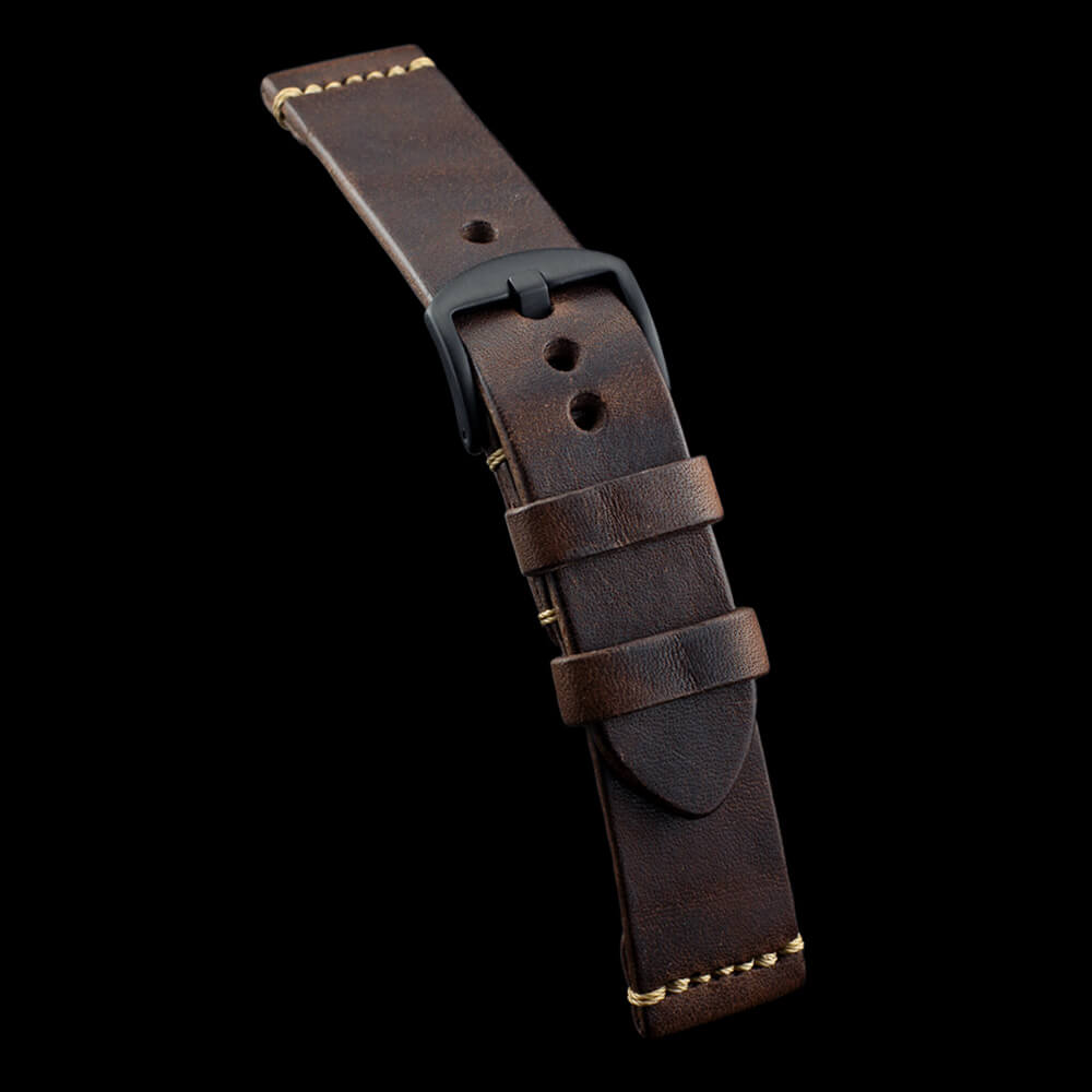 Leather Watch Strap, Vintage 405 | Minimalist Strap | Italian Veg Tanned | Cozy Handmade