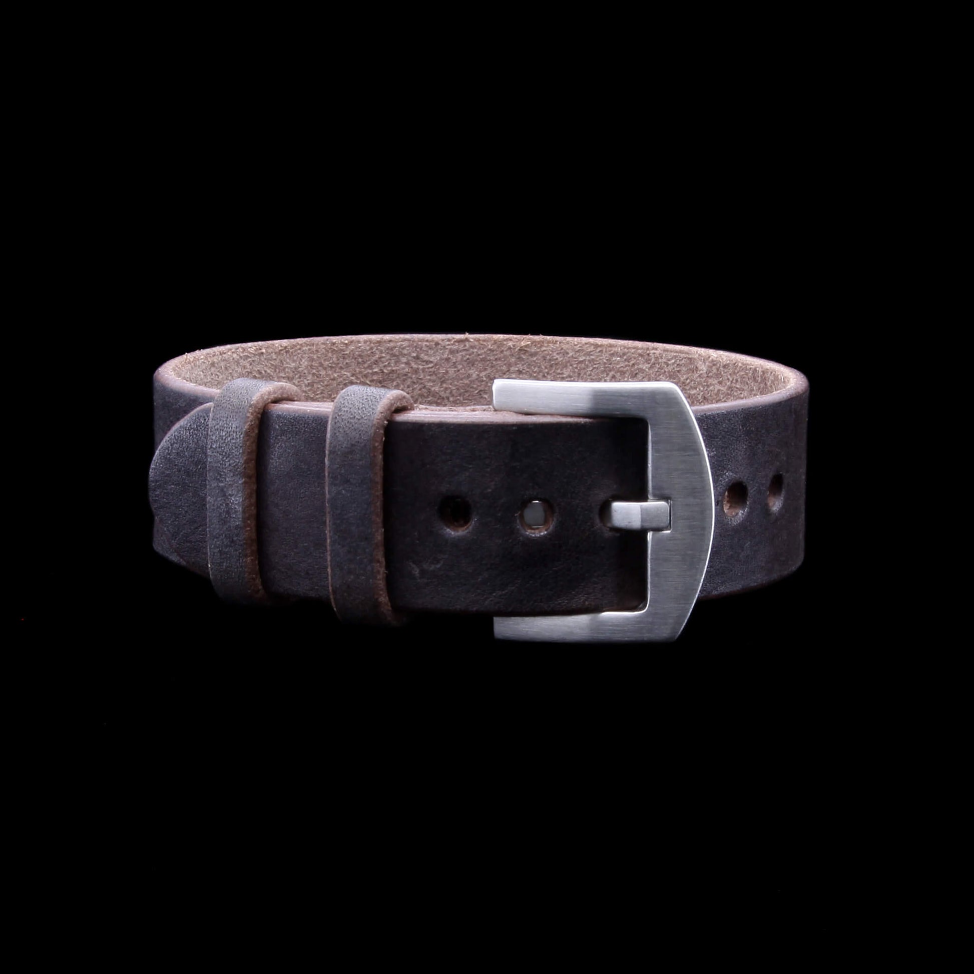 Single Pass Leather Watch Strap, 2-Keeper Style Vintage 406 | Full Grain Italian Vegetable-Tanned Leather | Cozy Handmade