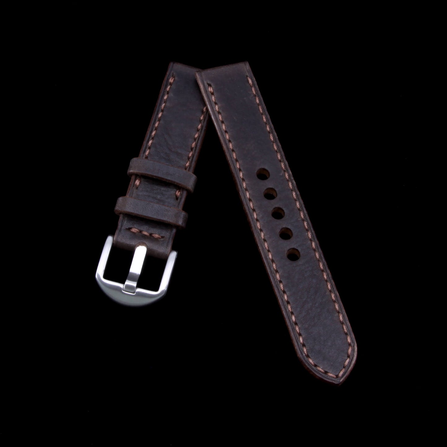 Leather Watch Strap, Vintage 406 |  Full Stitch | Full Grain Italian Veg Tanned | Cozy Handmade