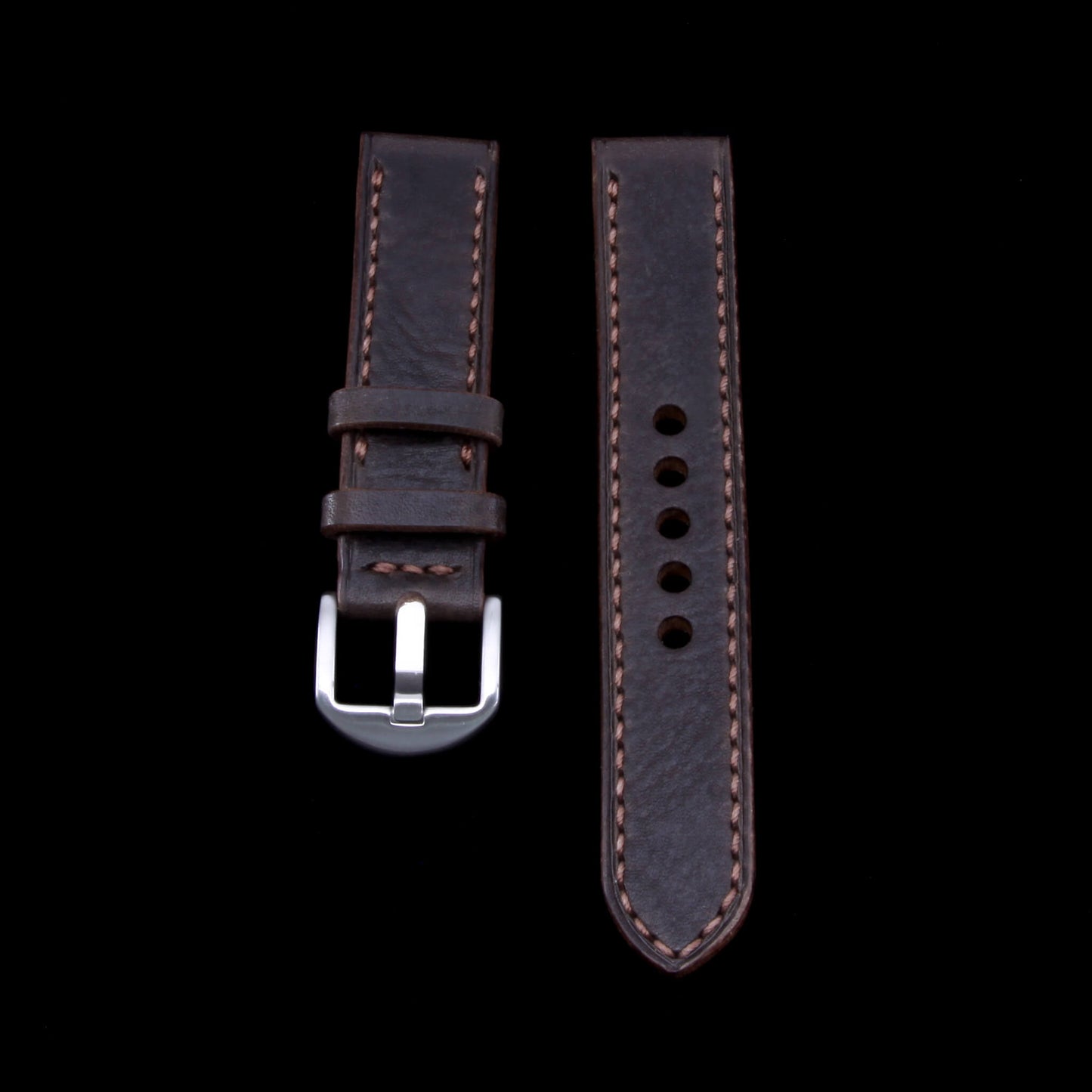 Leather Watch Strap, Vintage 406 |  Full Stitch | Full Grain Italian Veg Tanned | Cozy Handmade