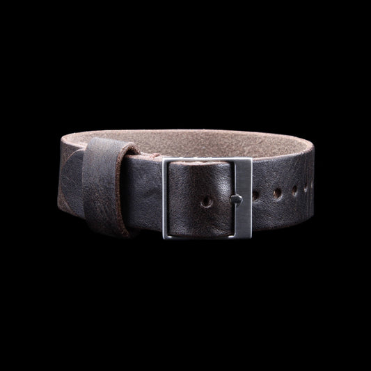 Leather Watch Strap, Classic RAF II Vintage 406 | Ladder Buckle | Full Grain Italian Vegetable-Tanned Leather | Cozy Handmade