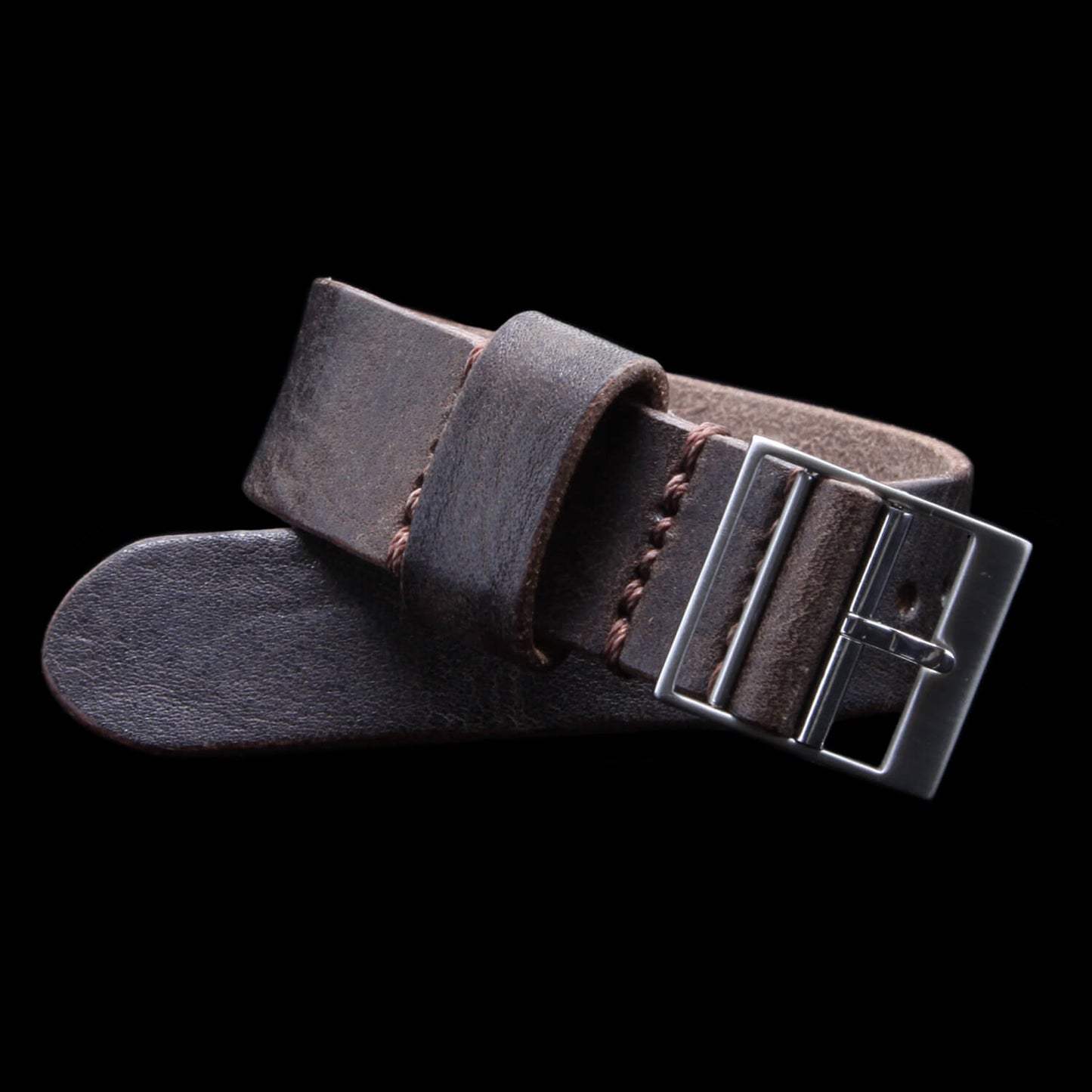 Leather Watch Strap, Classic RAF II Vintage 406 | Ladder Buckle | Full Grain Italian Vegetable-Tanned Leather | Cozy Handmade