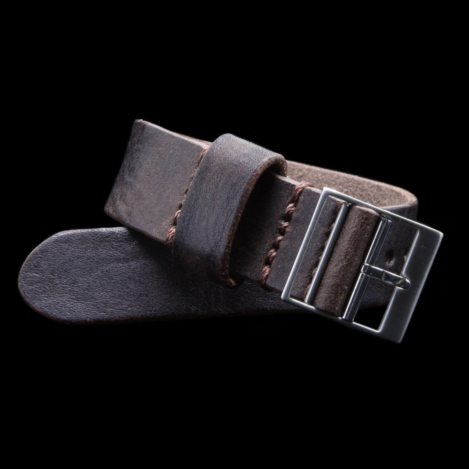Leather Watch Strap, Classic RAF II Vintage 406 | Ladder Buckle | Full Grain Italian Vegetable-Tanned Leather | Cozy Handmade