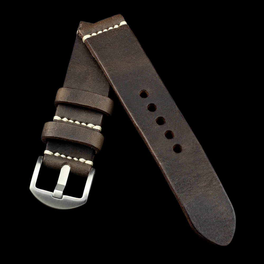 Leather Watch Strap, Vintage 406 | Italian Veg Tanned | For Apple Watch | Cozy Handmade