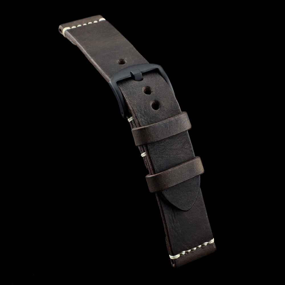 Leather Watch Strap, Vintage 406 | Minimalist Strap | Italian Veg Tanned | Cozy Handmade