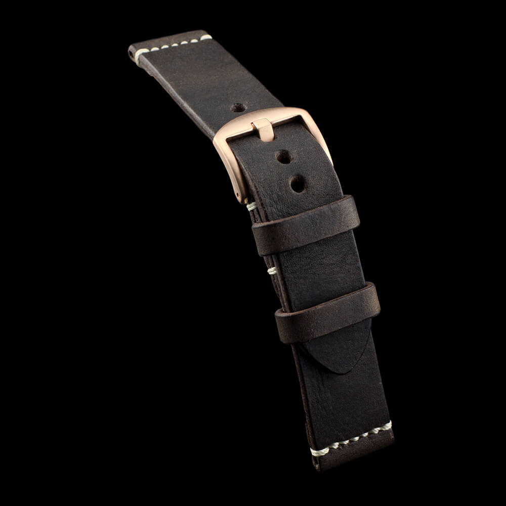 Leather Watch Strap, Vintage 406 | Minimalist Strap | Italian Veg Tanned | Cozy Handmade