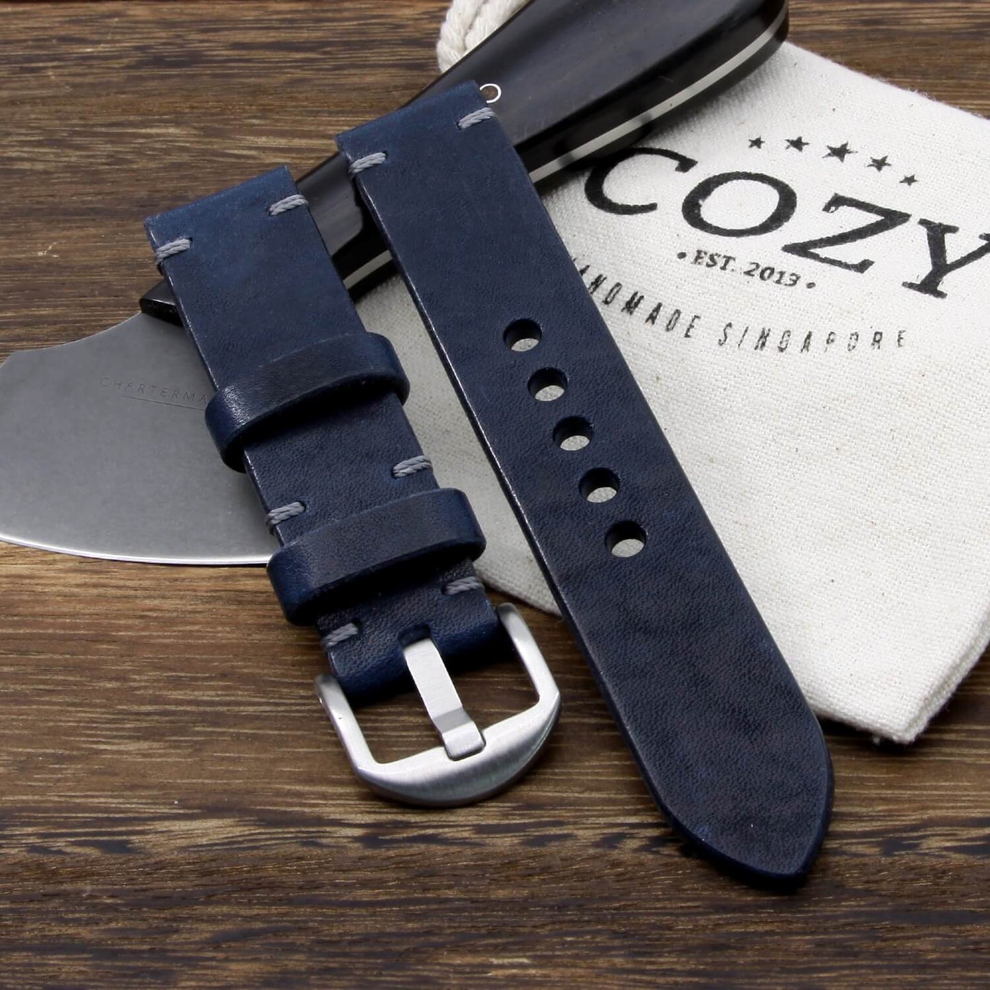 Leather Watch Strap, Vintage 407 | Italian Veg Tanned | Cozy Handmade