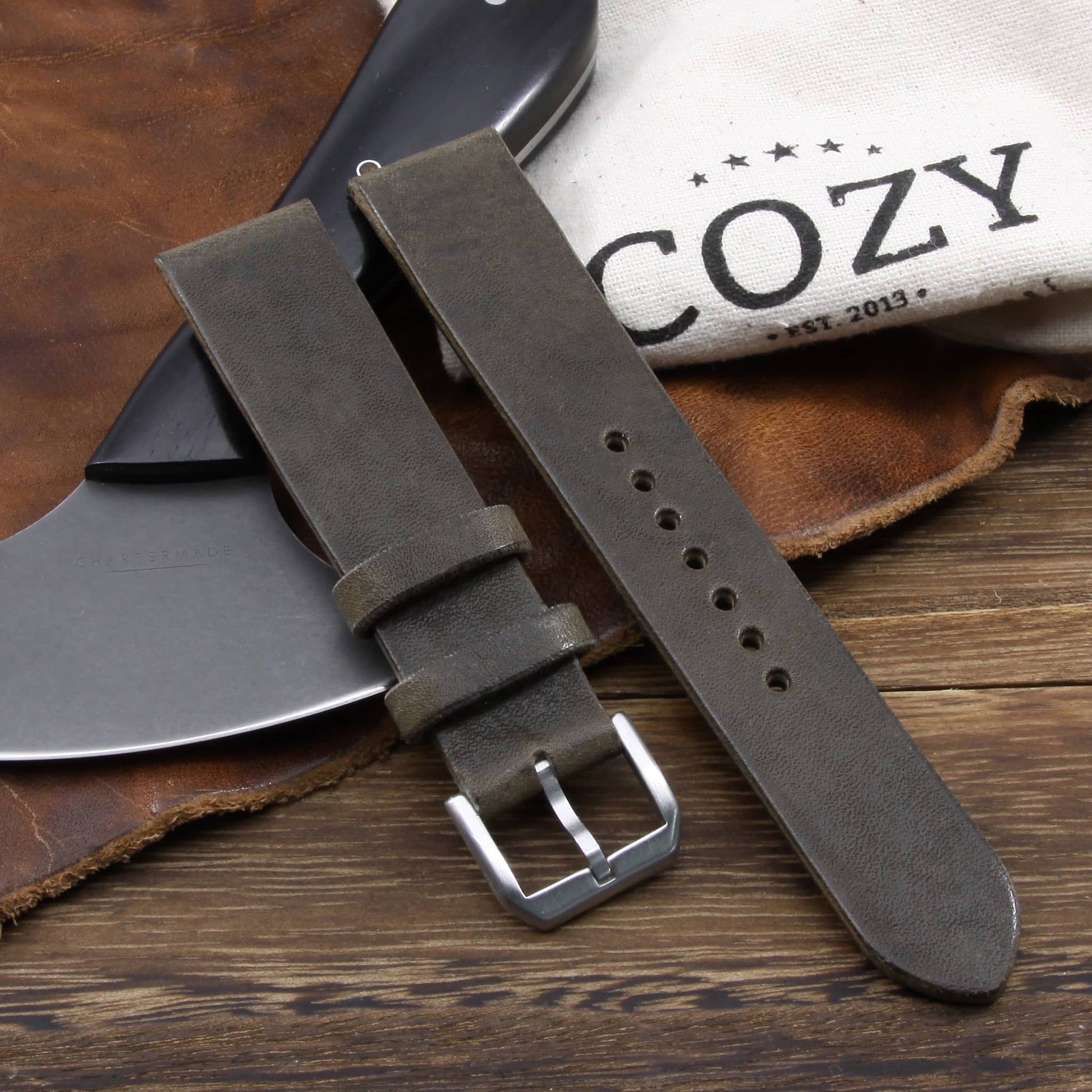 Leather Watch Strap, Vintage 408 | Stitch-less | Cozy Handmade