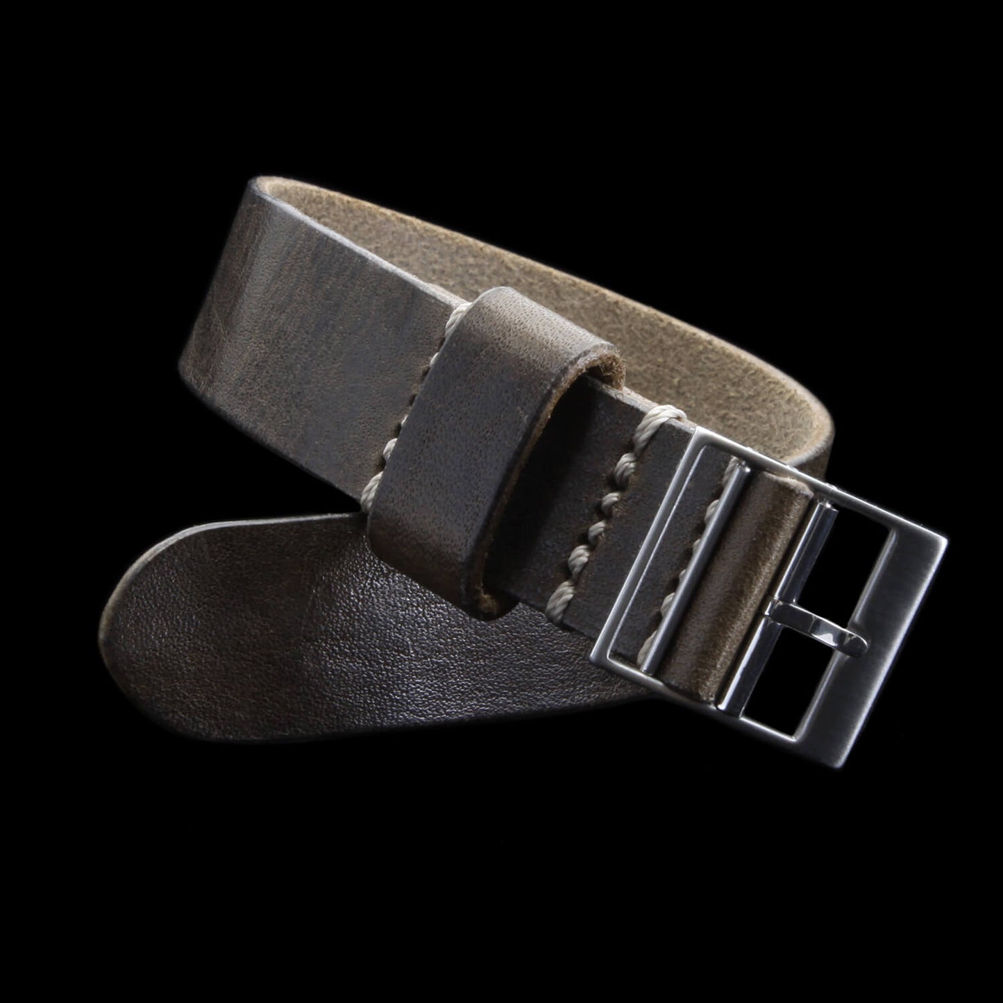 Leather Watch Strap, Classic RAF II Vintage 408 | Ladder Buckle | Full Grain Italian Vegetable-Tanned Leather | Cozy Handmade