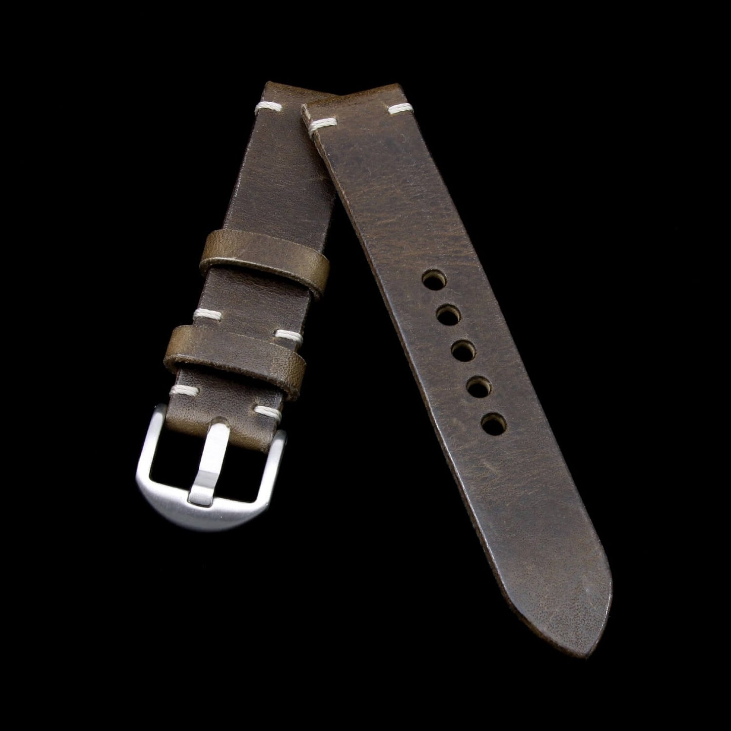 Leather Watch Strap, Vintage 408 | Italian Veg Tanned | Cozy Handmade