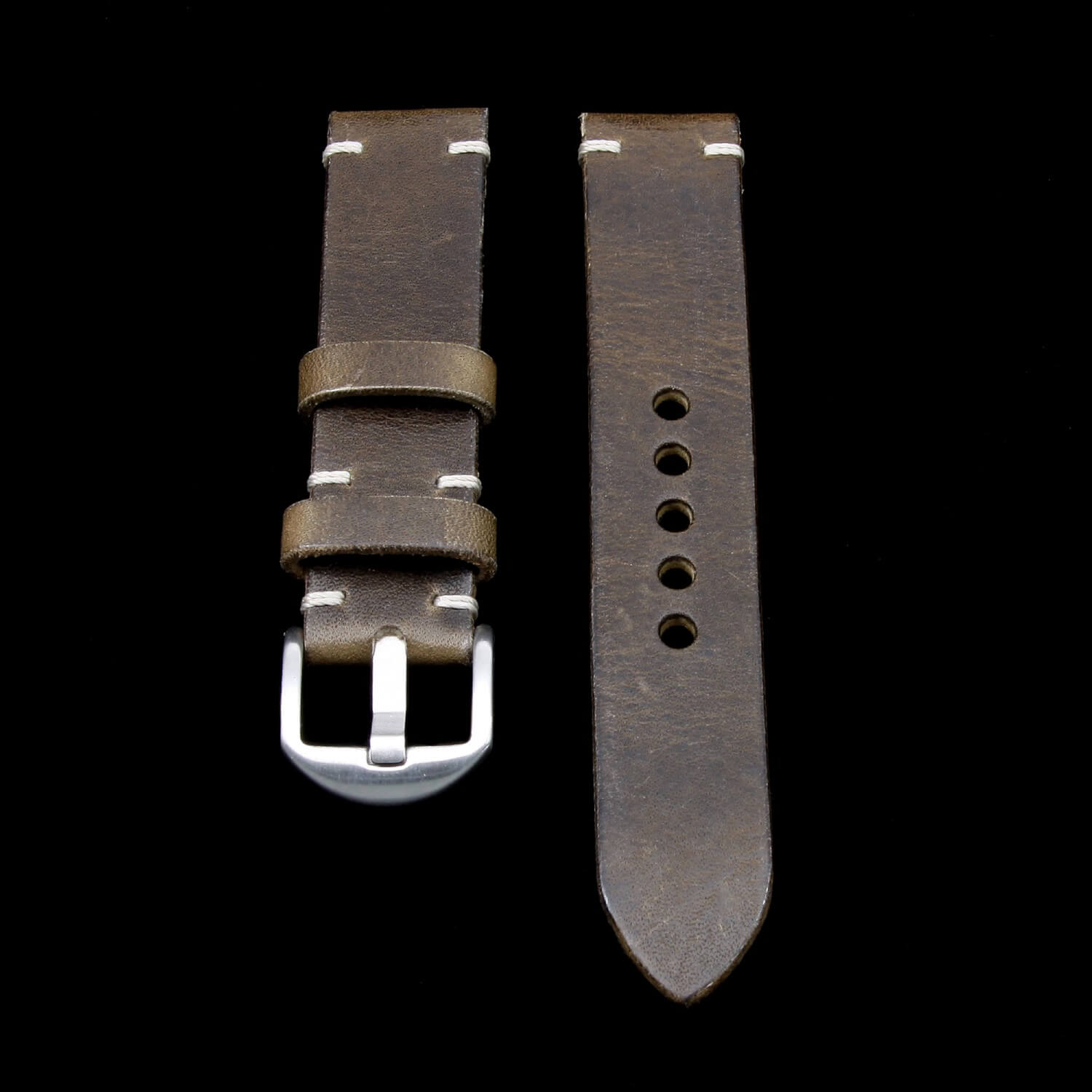 Leather Watch Strap, Vintage 408 | Italian Veg Tanned | Cozy Handmade