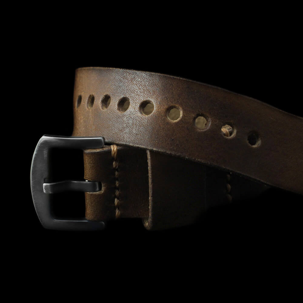 Leather Watch Strap, Classic RAF Vintage 402 |  Italian Vegetable Tanned | Cozy Handmade