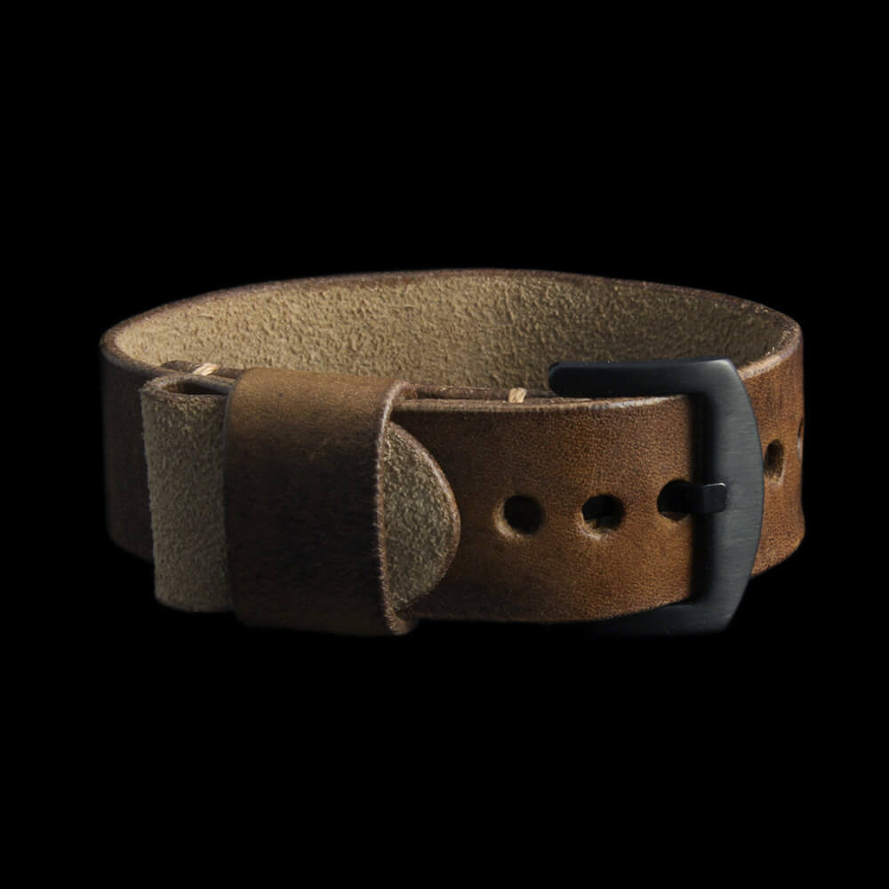 Leather Watch Strap, Classic RAF Vintage 402 |  Italian Vegetable Tanned | Cozy Handmade