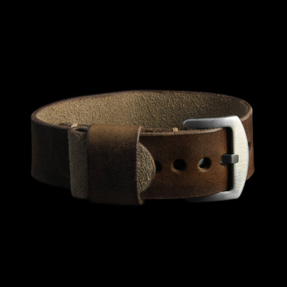 Leather Watch Strap, Classic RAF Vintage 402 |  Italian Vegetable Tanned | Cozy Handmade
