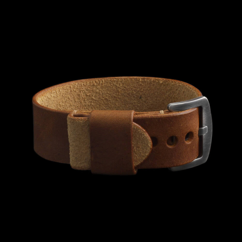 Leather Watch Strap, Classic RAF Vintage 403 |  Italian Vegetable Tanned | Cozy Handmade