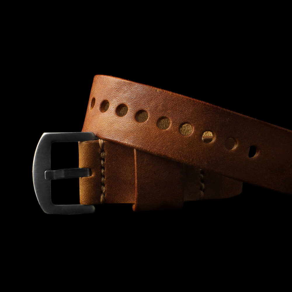 Leather Watch Strap, Classic RAF Vintage 403 |  Italian Vegetable Tanned | Cozy Handmade