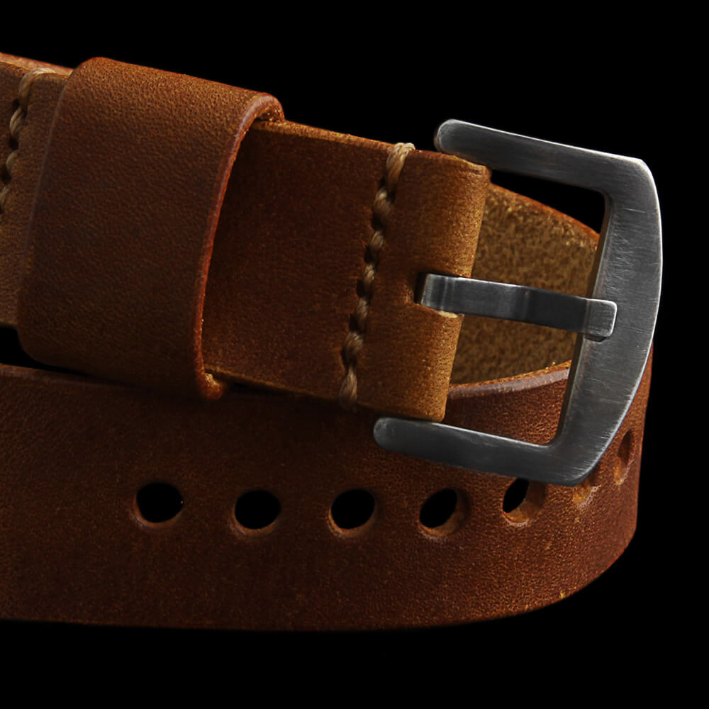 Leather Watch Strap, Classic RAF Vintage 403 |  Italian Vegetable Tanned | Cozy Handmade