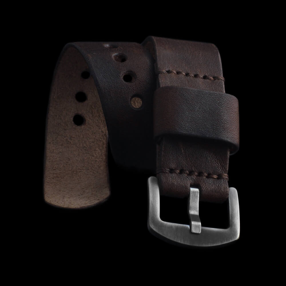 Leather Watch Strap, Classic RAF Vintage 405 |  Italian Vegetable Tanned | Cozy Handmade