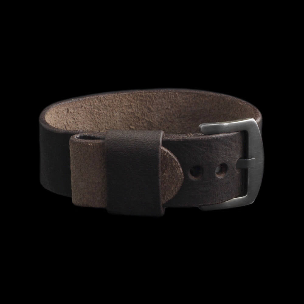 Leather Watch Strap, Classic RAF Vintage 406 | Italian Vegetable Tanned | Cozy Handmade
