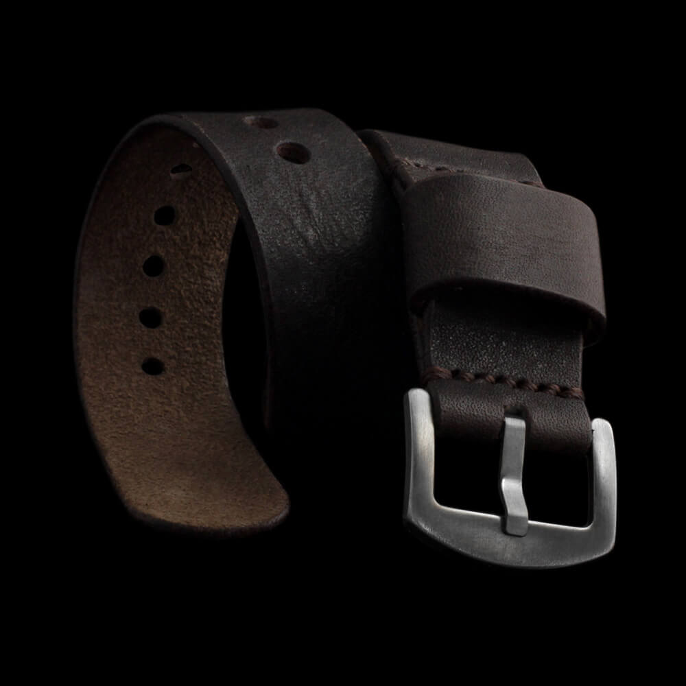 Leather Watch Strap, Classic RAF Vintage 406 | Italian Vegetable Tanned | Cozy Handmade