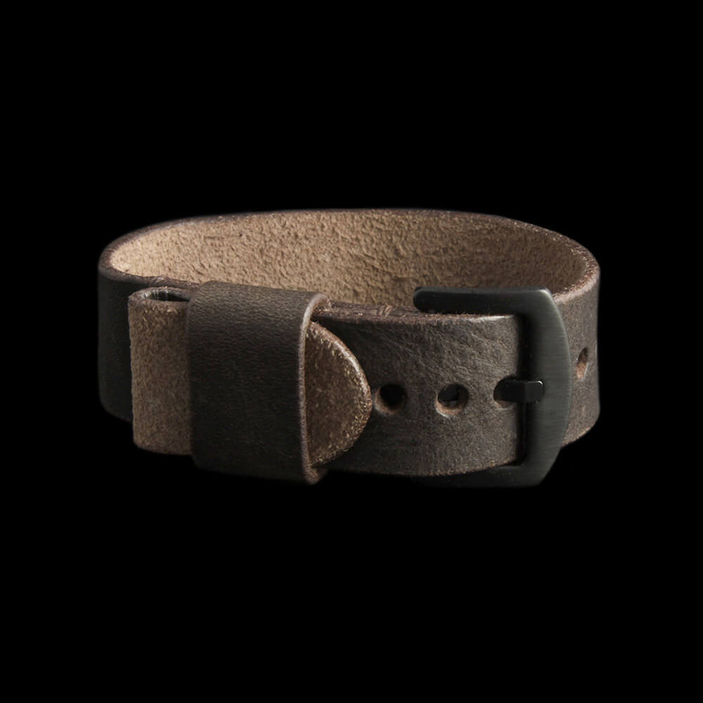 Leather Watch Strap, Classic RAF Vintage 406 | Italian Vegetable Tanned | Cozy Handmade