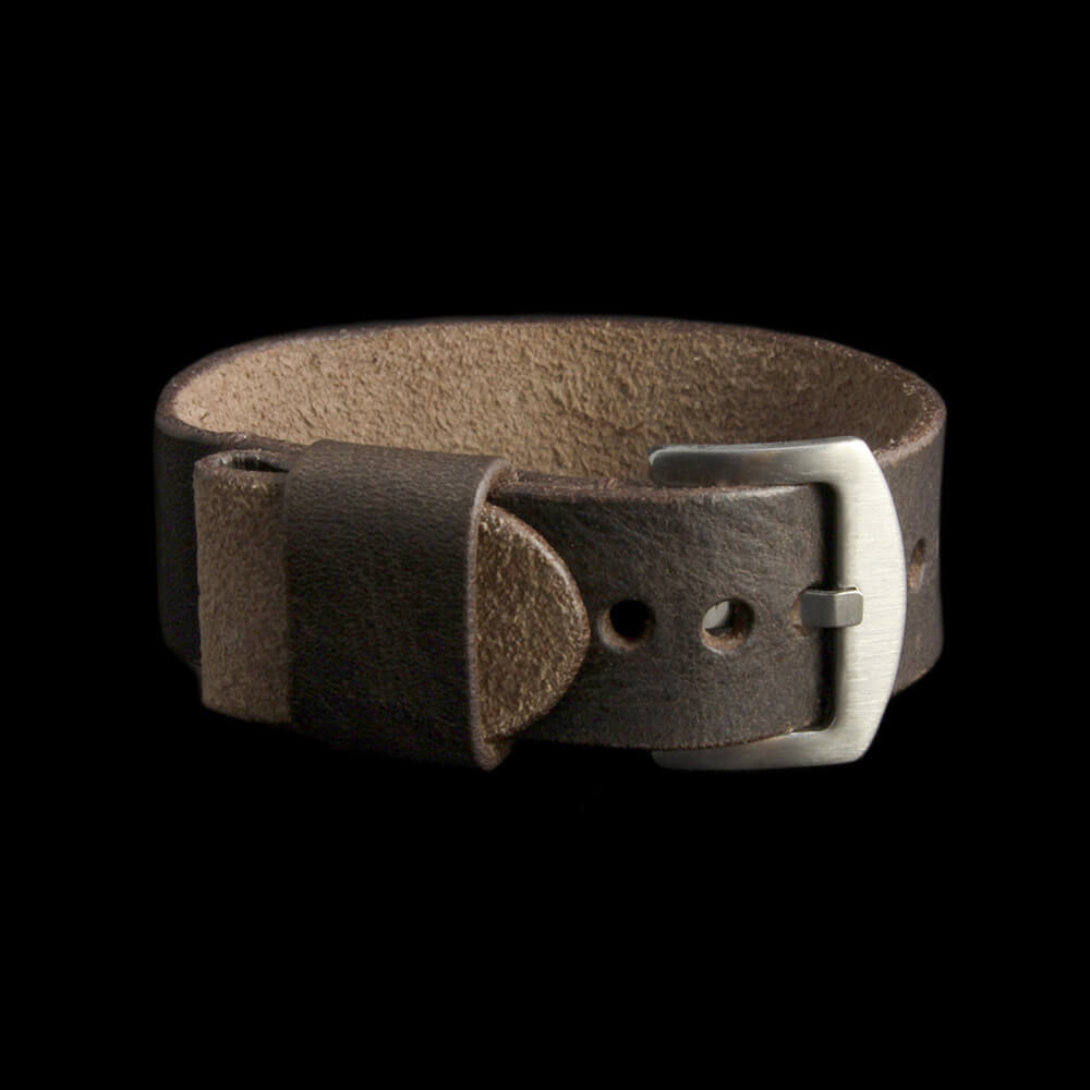 Leather Watch Strap, Classic RAF Vintage 406 | Italian Vegetable Tanned | Cozy Handmade